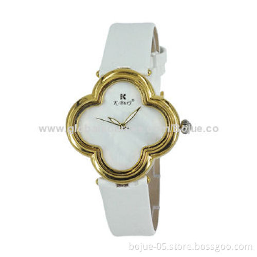 Leather Flower-shaped Watch with 3ATM Waterproof, Sized 240 x 38mm